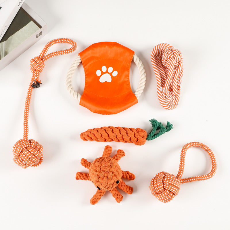 Orange Series Multifunctional Interactive Rope Toy lovepetin.com