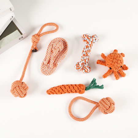 Orange Series Multifunctional Interactive Rope Toy lovepetin.com