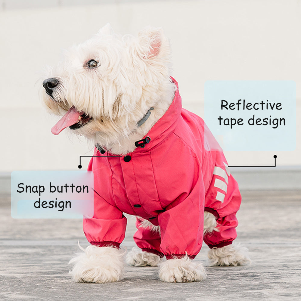 Outdoor Dog Raincoat with Reflective Tape lovepetin.com