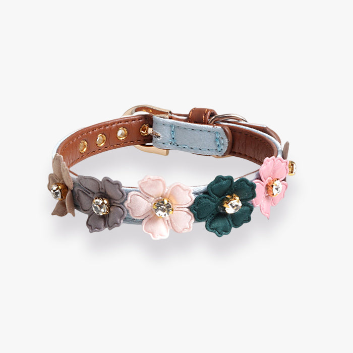 PU Leather Rhinestone Dog Collar lovepetin.com