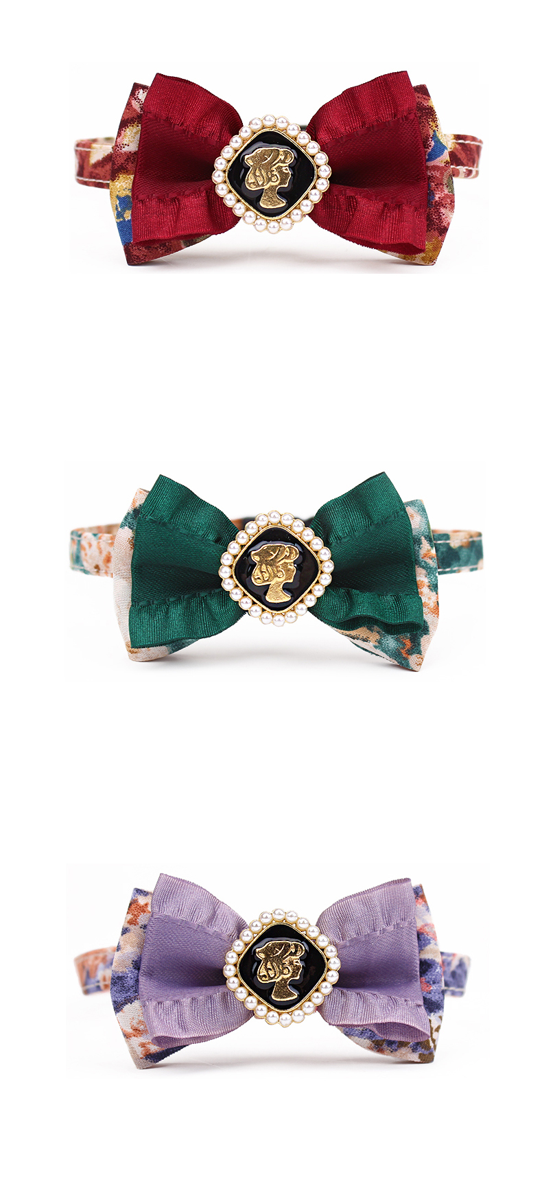 Palace Style With Pearl Inlay Cat Bow Tie lovepetin.com