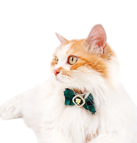 Palace Style With Pearl Inlay Cat Bow Tie lovepetin.com