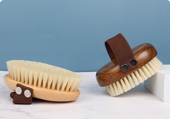 Pet Boar Bristle Bath Brush lovepetin.com