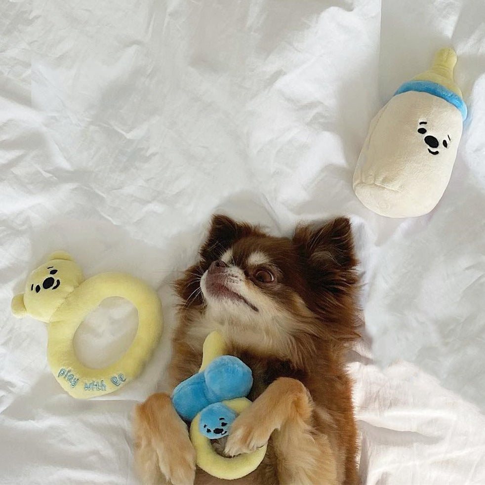 Pet Pacifier Rattle Plush Toy lovepetin.com