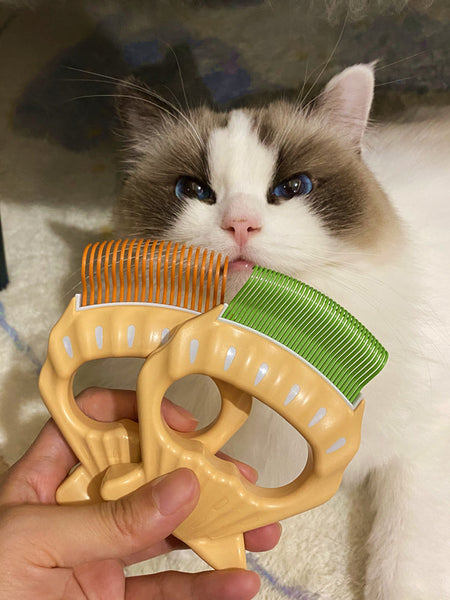 Pet Shell Grooming Brush lovepetin.com