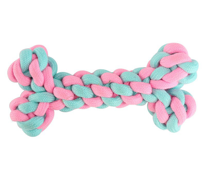 Pink&Green Bite-resistant Teeth Cleaning Rope Toy lovepetin.com