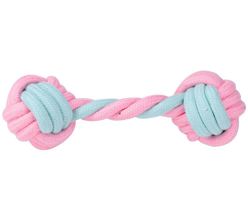 Pink&Green Bite-resistant Teeth Cleaning Rope Toy lovepetin.com