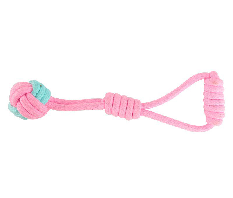 Pink&Green Bite-resistant Teeth Cleaning Rope Toy lovepetin.com