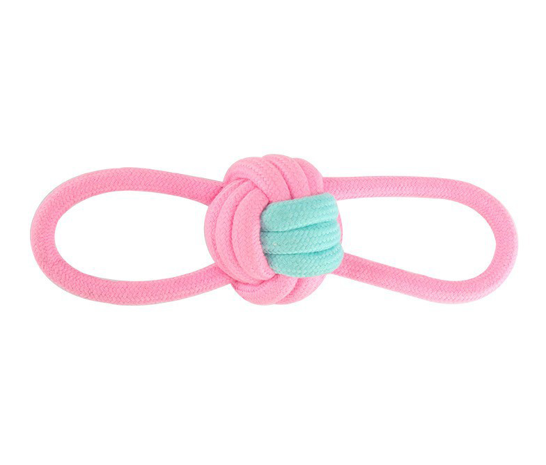 Pink&Green Bite-resistant Teeth Cleaning Rope Toy lovepetin.com