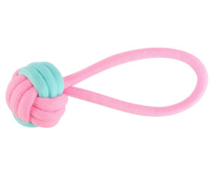 Pink&Green Bite-resistant Teeth Cleaning Rope Toy lovepetin.com