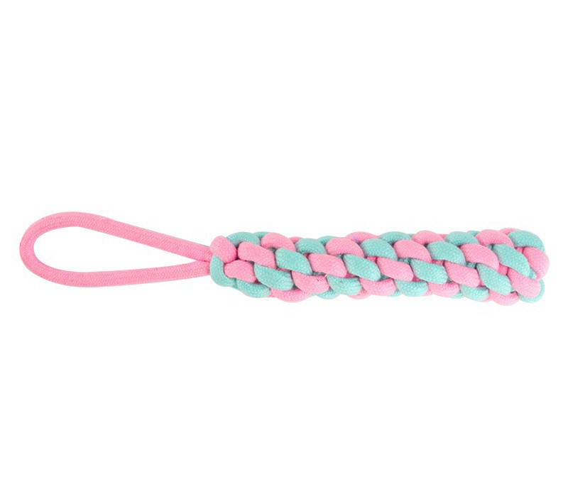 Pink&Green Bite-resistant Teeth Cleaning Rope Toy lovepetin.com