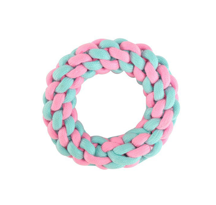 Pink&Green Bite-resistant Teeth Cleaning Rope Toy lovepetin.com