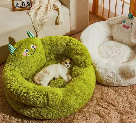 Plush Monster Cat Bed lovepetin.com