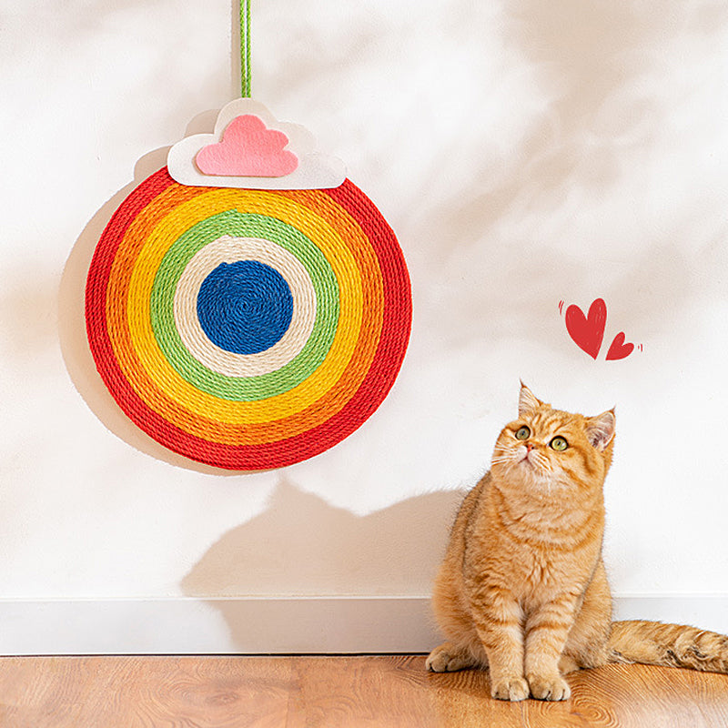 Rainbow Sisal Cat Scratching Board lovepetin.com