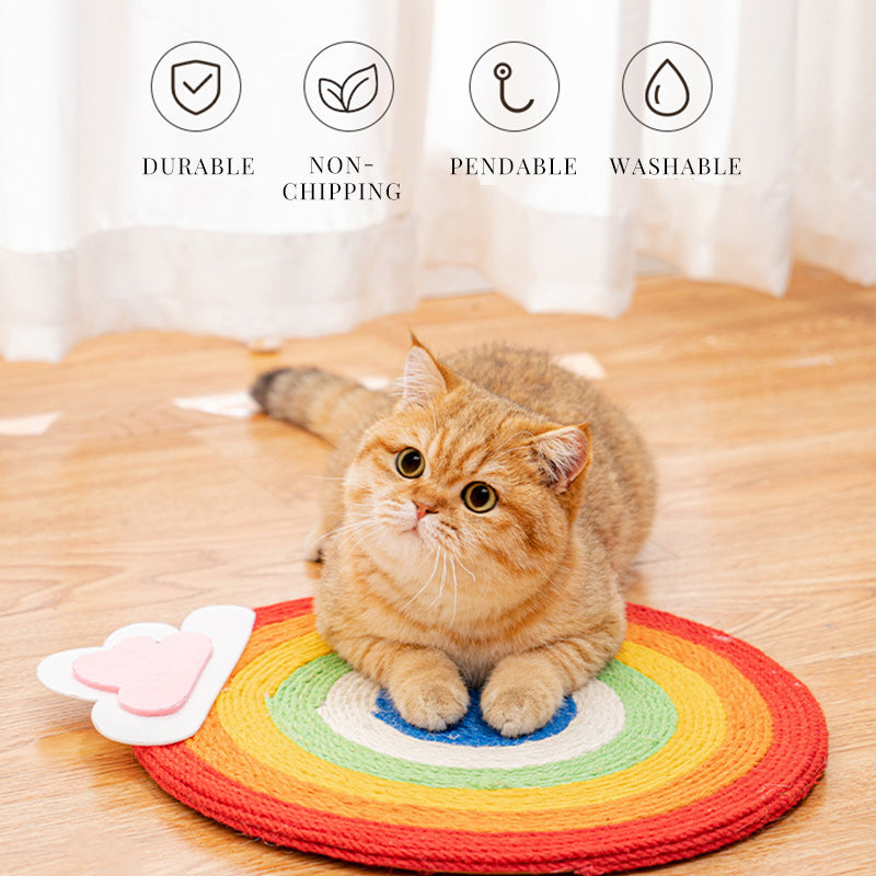 Rainbow Sisal Cat Scratching Board lovepetin.com