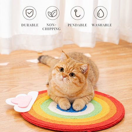 Rainbow Sisal Cat Scratching Board lovepetin.com