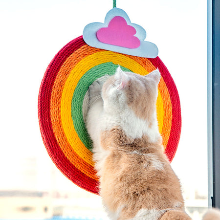 Rainbow Sisal Cat Scratching Board lovepetin.com