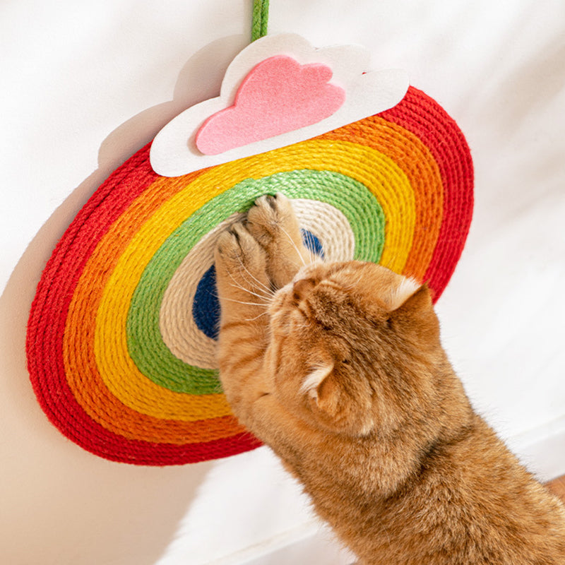 Rainbow Sisal Cat Scratching Board lovepetin.com