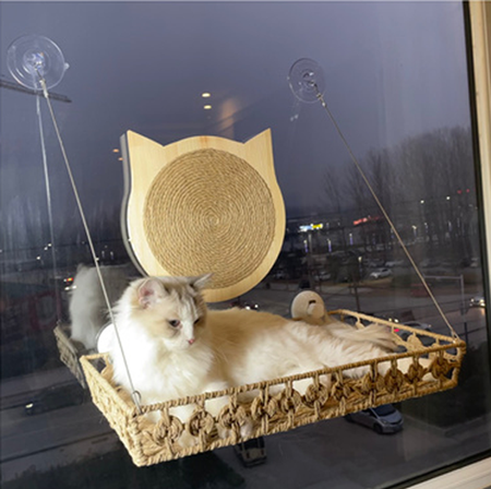 Rattan Cat Hammock lovepetin.com