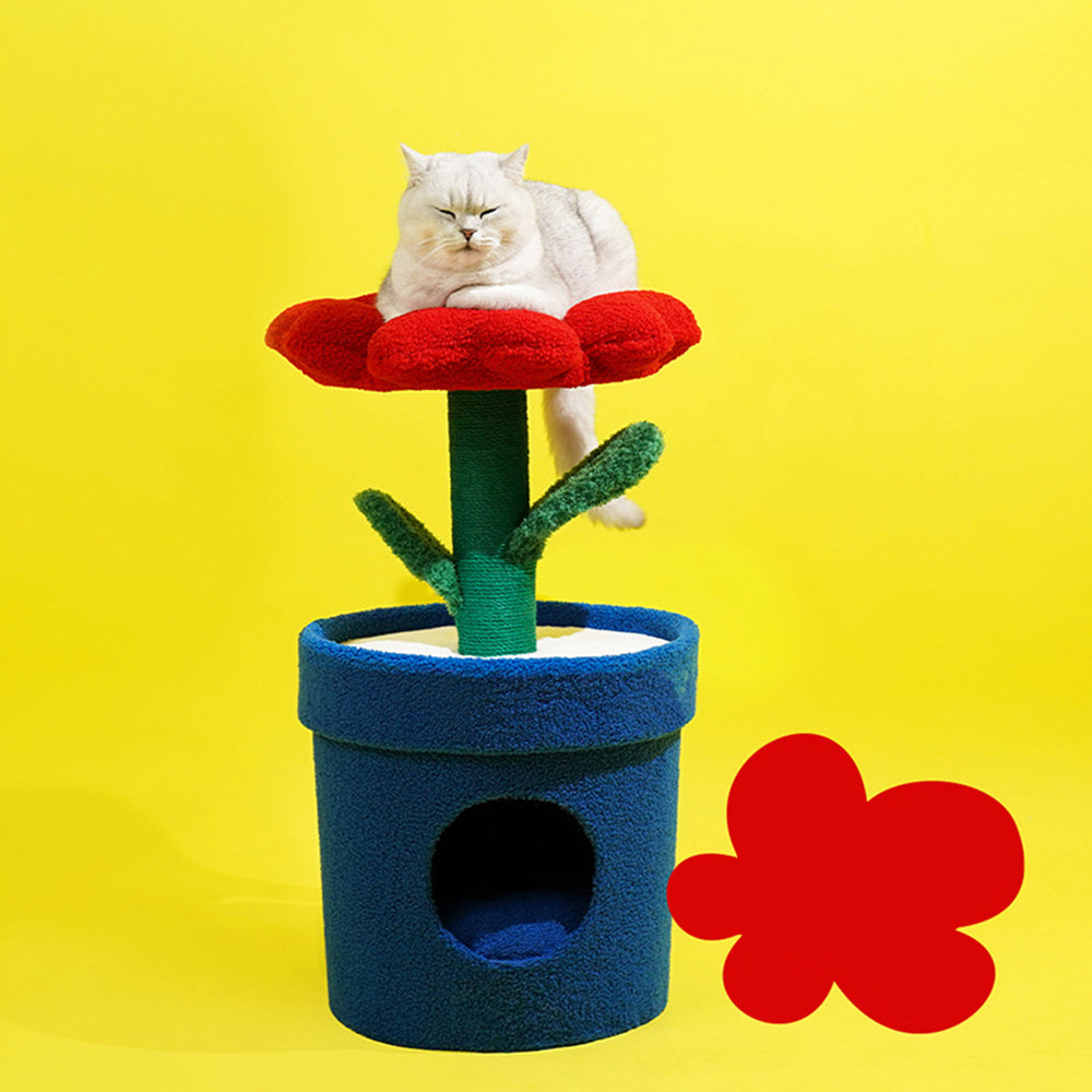 Rich Flower Cat Post lovepetin.com