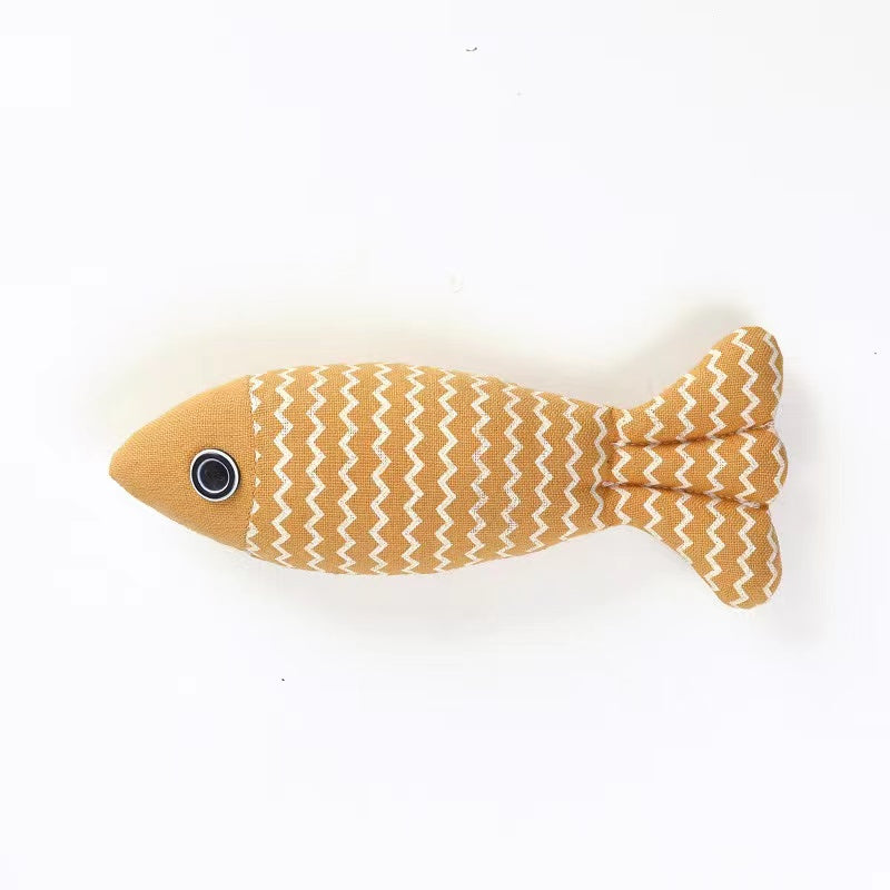 Sackcloth Fish Cat Toys lovepetin.com