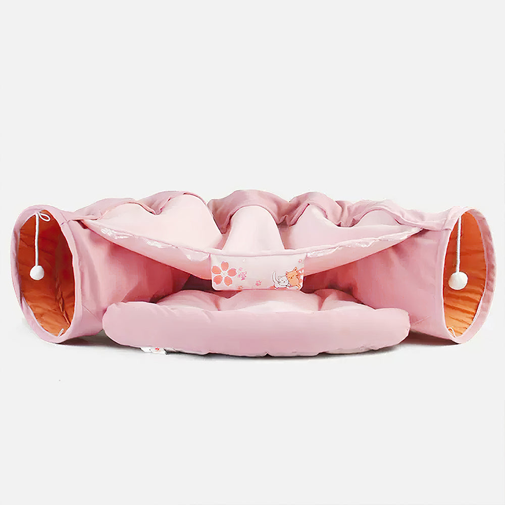 Sakura Multi-functional Cat Tunnel with Bed lovepetin.com