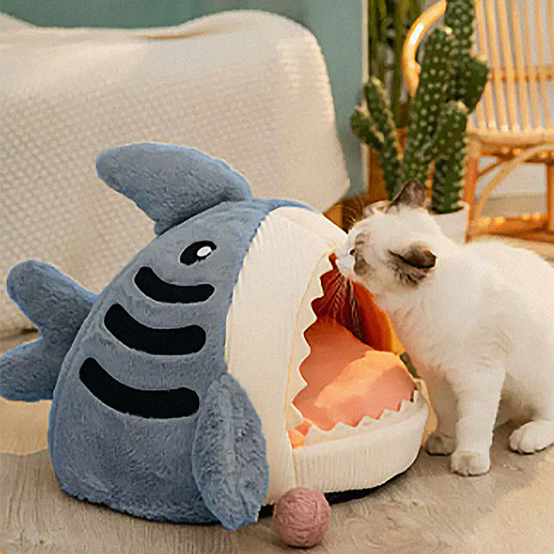 Shark Shark Cat Bed lovepetin.com