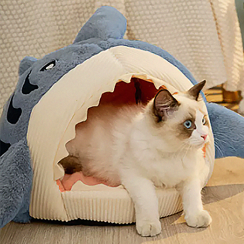 Shark Shark Cat Bed lovepetin.com