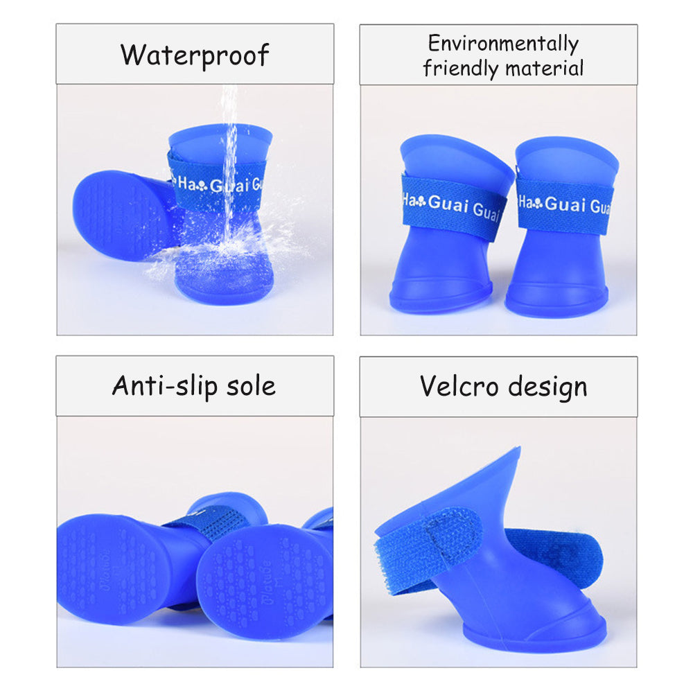 Silicone Waterproof Dog Rain Shoes lovepetin.com