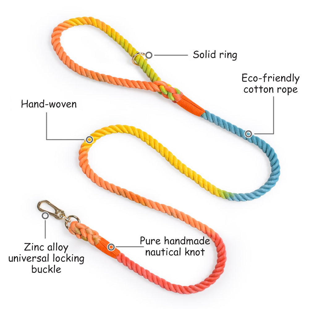 Six-strand Rope Hand-woven Flexible and Durable Dog Leashes lovepetin.com