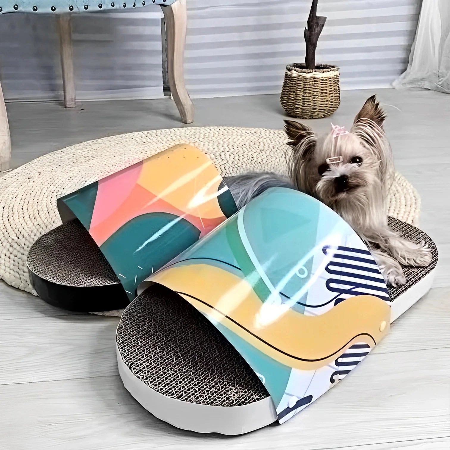 Slipper Shaped Cat Scratching Board lovepetin 1