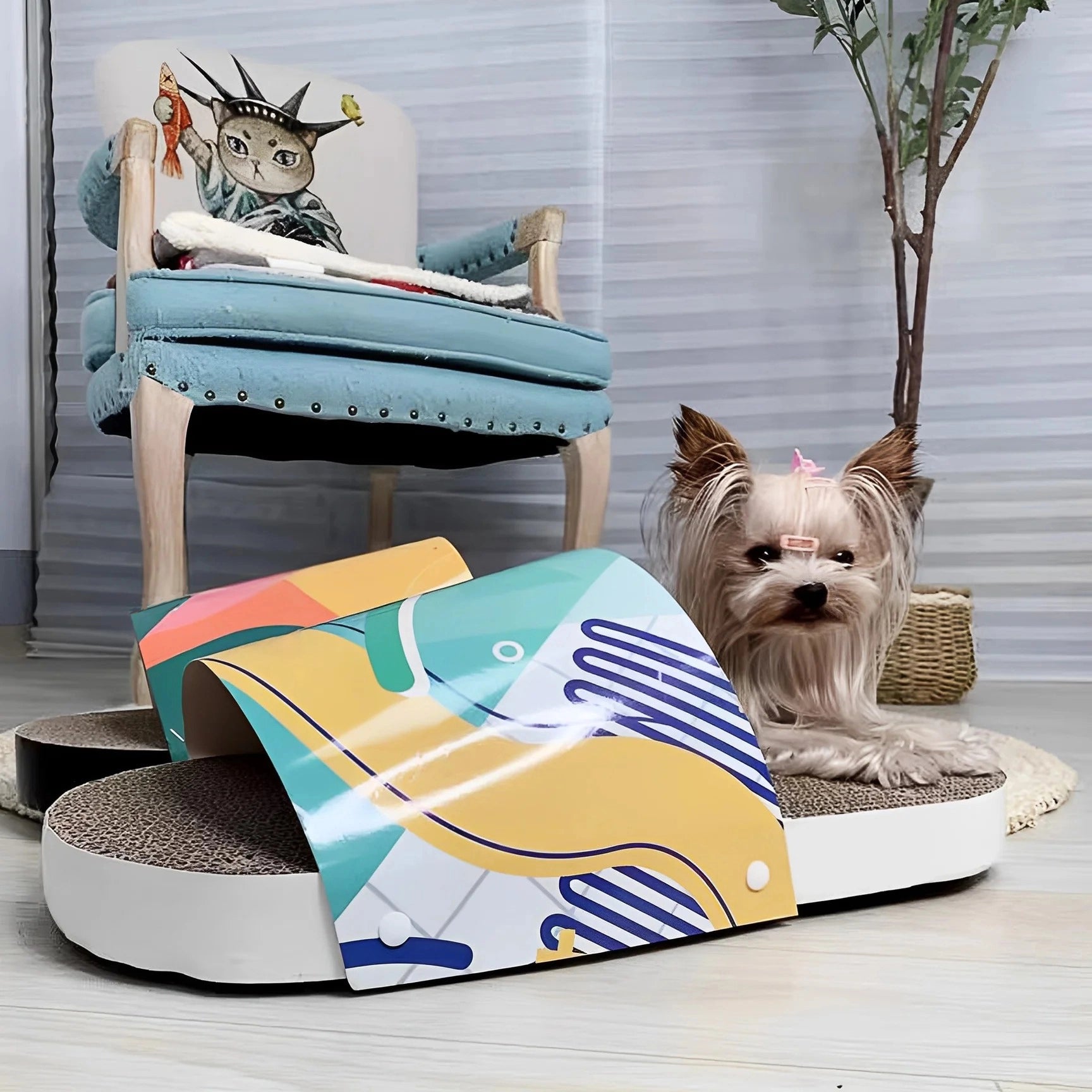 Slipper Shaped Cat Scratching Board lovepetin 2