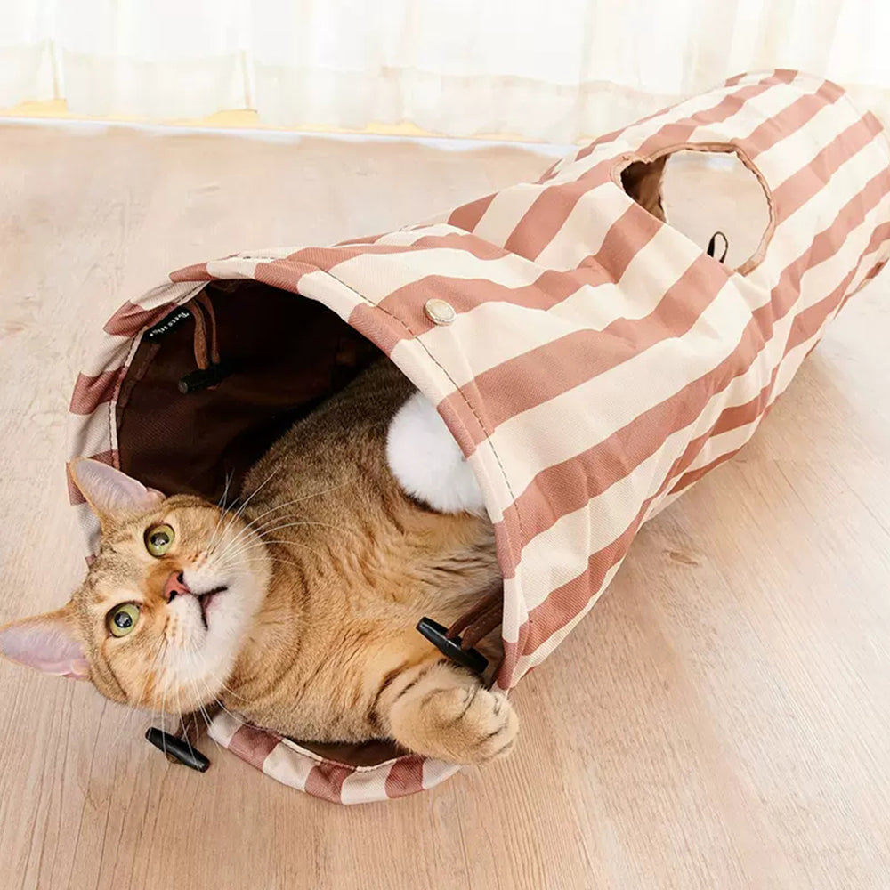 Strip Design Collapsible Cat Tunnel lovepetin.com