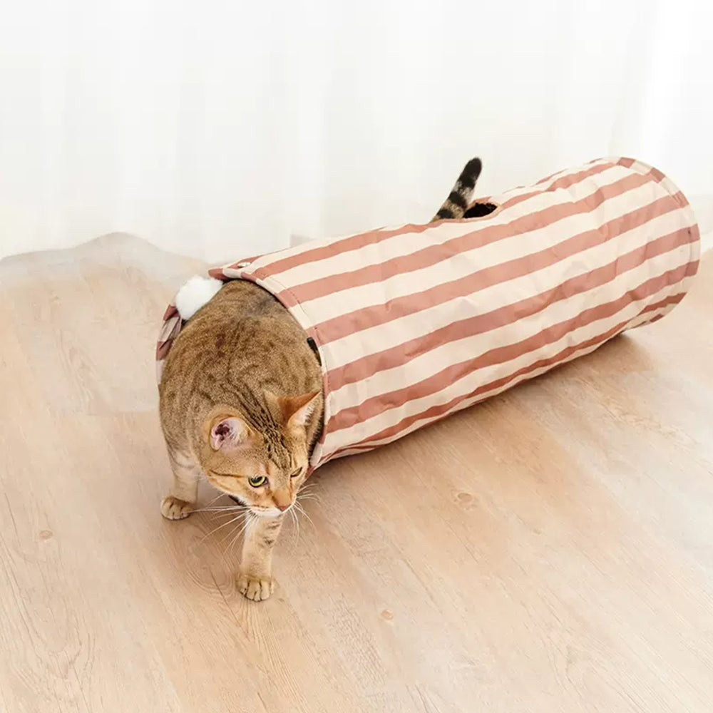Strip Design Collapsible Cat Tunnel lovepetin.com