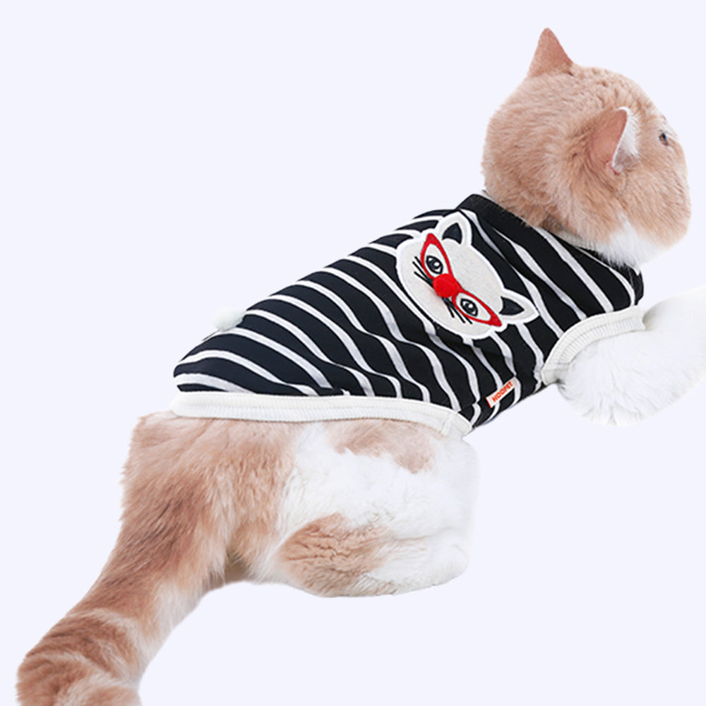 Striped Knitted Cat T-shirt lovepetin.com