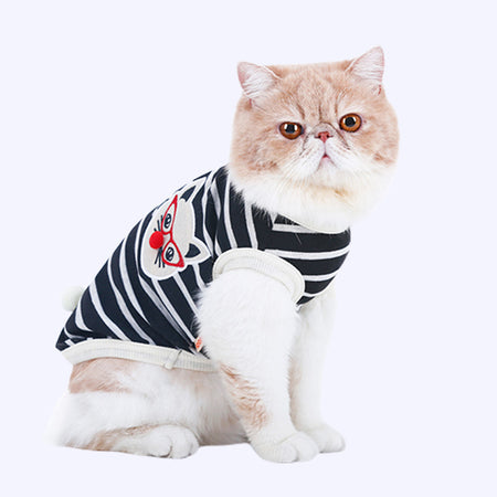 Striped Knitted Cat T-shirt lovepetin.com