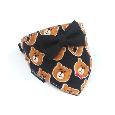 Teddy Bear Bowknot Dog Bandana lovepetin.com