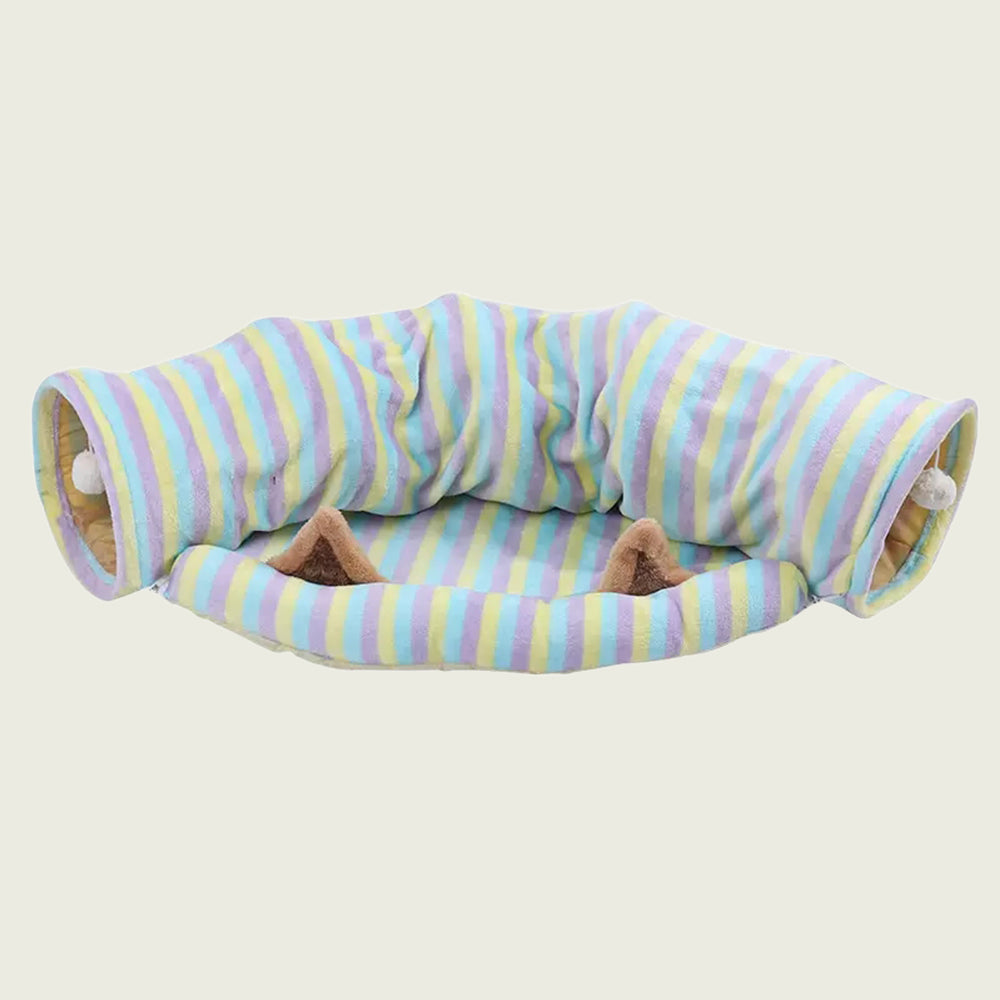Three Foldable Cat Tunnel Styles in Strip Design lovepetin.com