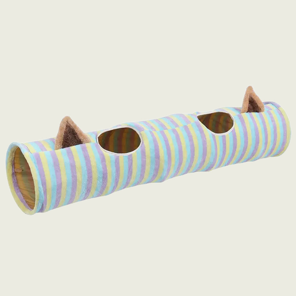 Three Foldable Cat Tunnel Styles in Strip Design lovepetin.com