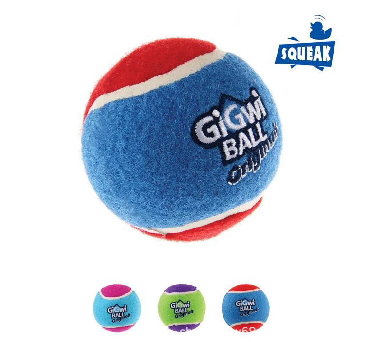 Three-color Teething Dog Ball Toy lovepetin.com