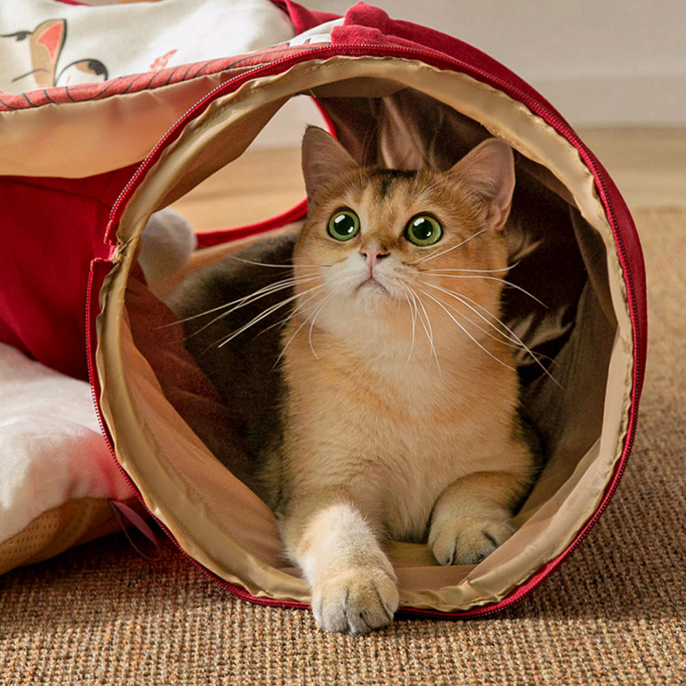 Three in One Donut Cat Tunnel with Bed lovepetin.com