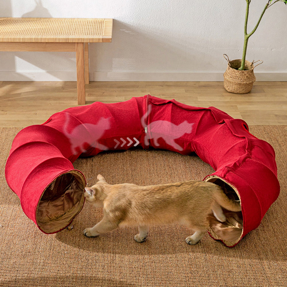 Three in One Donut Cat Tunnel with Bed lovepetin.com