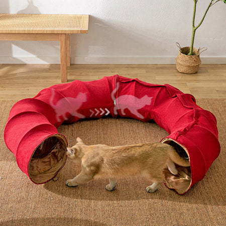 Three in One Donut Cat Tunnel with Bed lovepetin.com