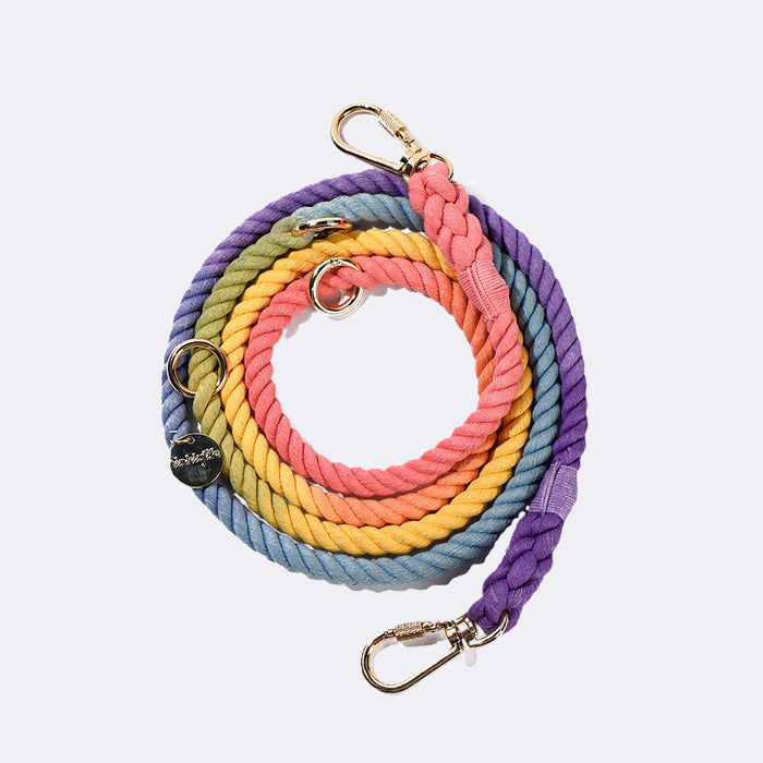 Tinklylife Rainbow Color Handy Crossbody Dog Leashes lovepetin.com