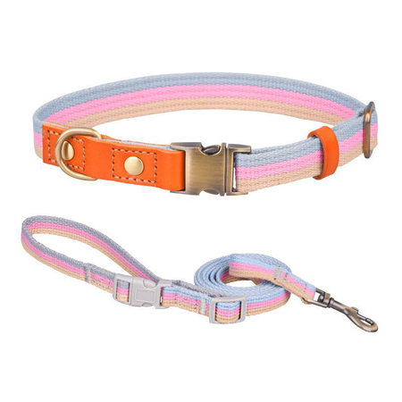 Top Layer Cowhide With Aluminum Buckle Dog Collar lovepetin.com