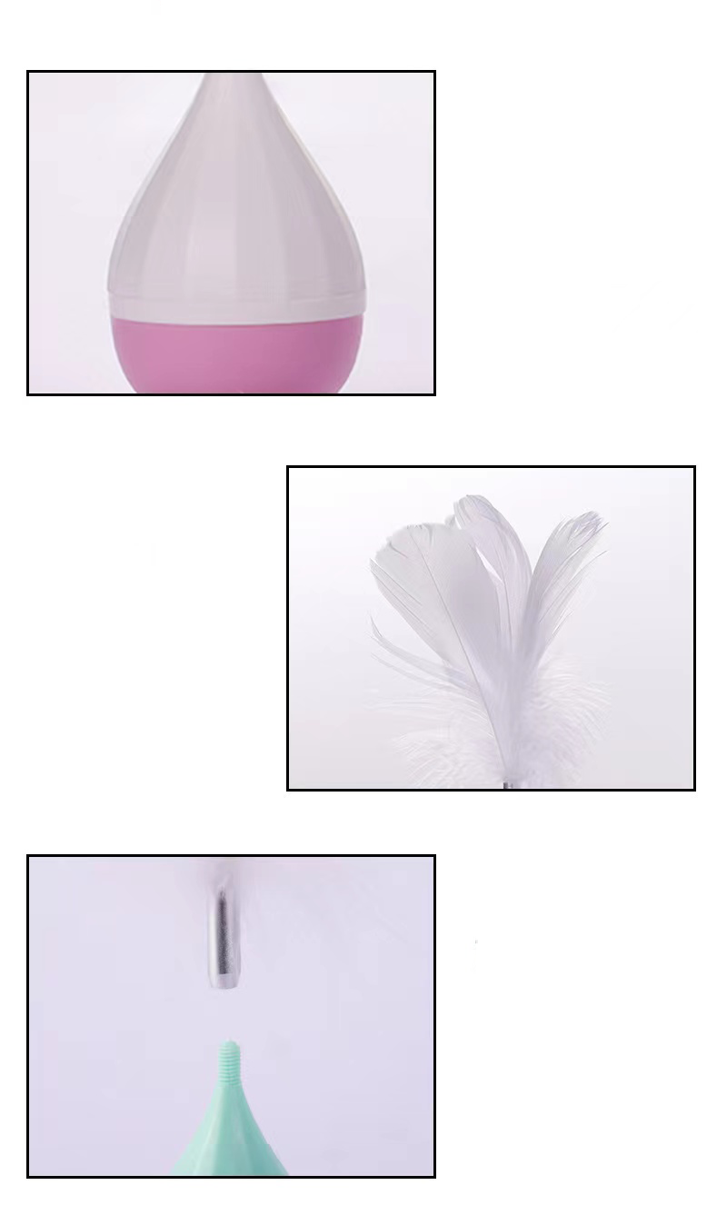 Tumbler Cat Toy with Plume lovepetin.com