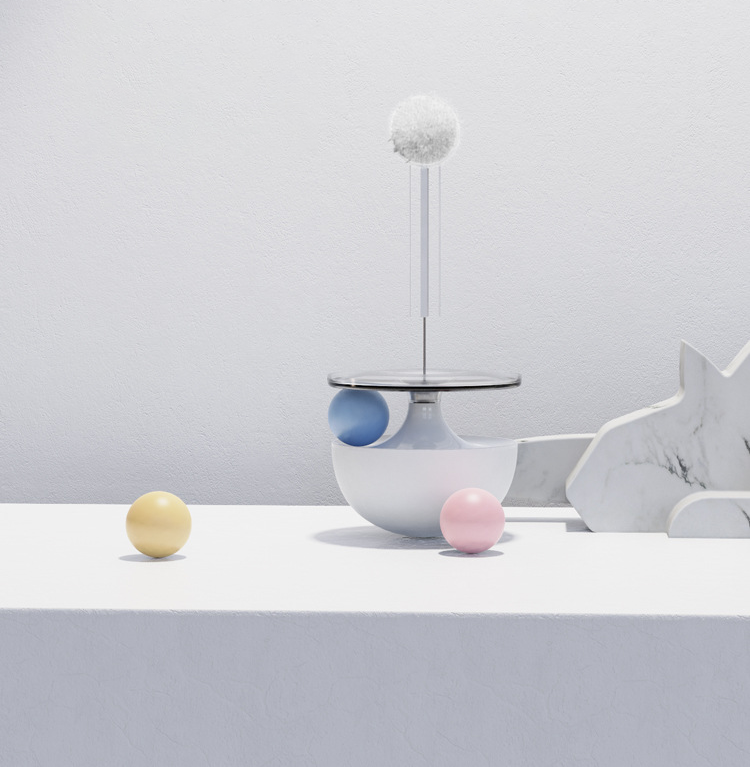 Tumbler Cat Toy with Riband lovepetin.com