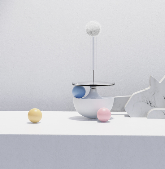 Tumbler Cat Toy with Riband lovepetin.com