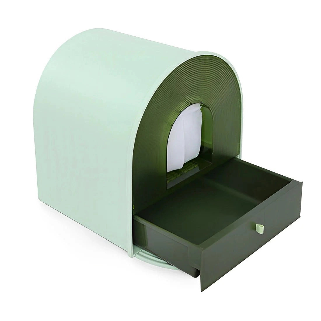 Vanilla and Matcha Arc Cat Litter Box Enclosed 6