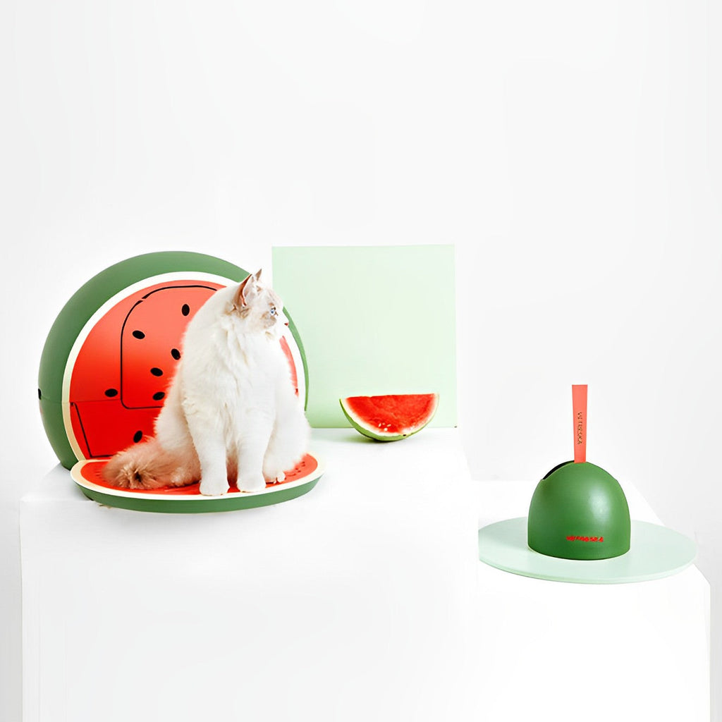 Watermelon and Grapefruit Enclosed Cat Litter Box lovepetin.com